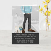 犬の父の日からビッホンフリーズ カード (黄色い花)