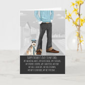 犬の父の日からレイクランド・テリア カード (黄色い花)