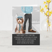 犬の父の日から牧羊犬 カード (黄色い花)
