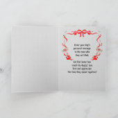 犬の父の日から赤と灰色 カード (内部)