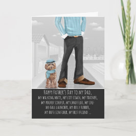 犬の父の日のコックポー カード