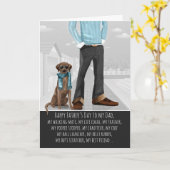 犬の父の日のチョコレートラブラドール カード (黄色い花)