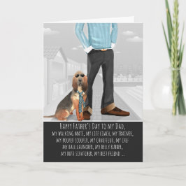 犬の父の日のブラッドハウンド カード
