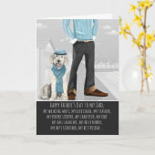 犬の父の日のラブラドール カード (黄色い花)