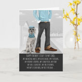 犬の父の日のワイマラナー カード (黄色い花)