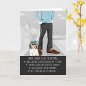 犬の父の日の子ツ カード (黄色い花)