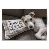 犬の父の日の挨拶状のようにリラックスして下さい (正面横)