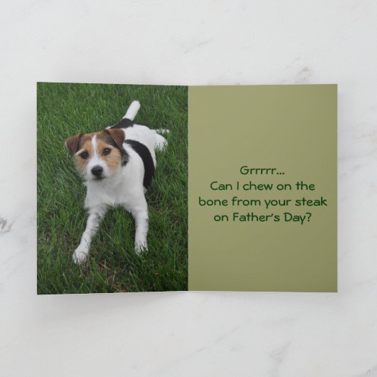 犬の父の日 カード (内部)