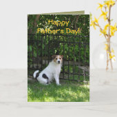 犬の父の日 カード (黄色い花)