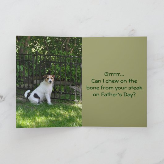 犬の父の日 カード (内部)