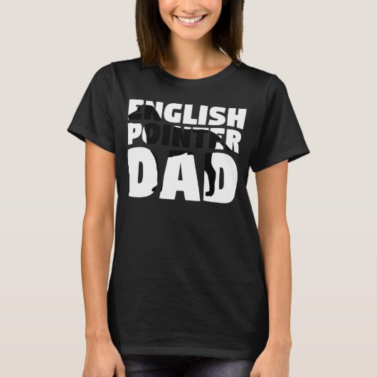 犬の父の英語ポインタパパ英語ポインタ Tシャツ (正面)