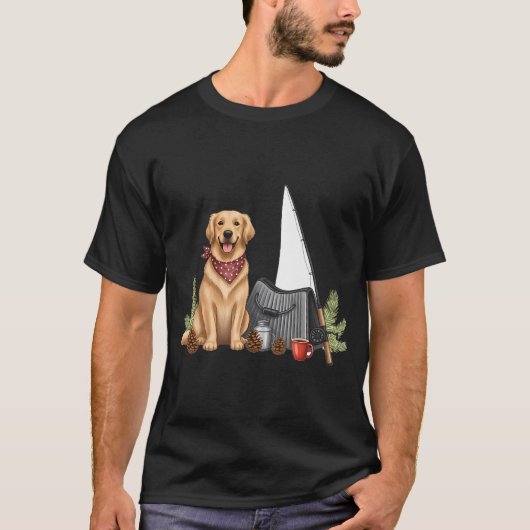 犬の父の釣り小屋ギフト Tシャツ (正面)