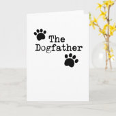 犬の父パパ男おもしろいの父の日の贈り物 カード (黄色い花)