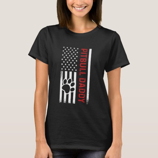 犬の父ピットブル Tシャツ (正面)