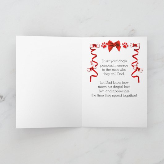 犬の父男らしの日から赤と黒 カード (内部)