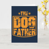 犬の父親のグラフィック擦り切れたス カード (黄色い花)