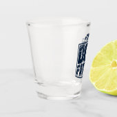 犬の父親のグラフィック擦り切れたス ショットグラス (左)