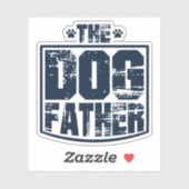 犬の父親のグラフィック擦り切れたス シール (シート)