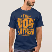 犬の父親のグラフィック擦り切れたス Tシャツ (正面)