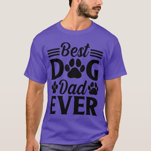 犬の父 犬の飼い主 犬好き お父さん 最高の犬の女の子 Tシャツ (正面)