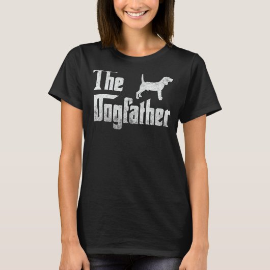 犬の父Tシャツの父おもしろい犬をメンス Tシャツ (正面)
