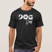 犬の父Tシャツ - 犬のシルエット、足跡 Tシャツ (正面)