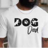 犬の父Tシャツ - 犬のシルエット、足跡 Tシャツ