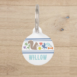 犬の物お気に入りの旗 ペット　ネームタグ