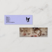 犬の犬のプロファイルカード スキニー名刺 (正面/裏面)