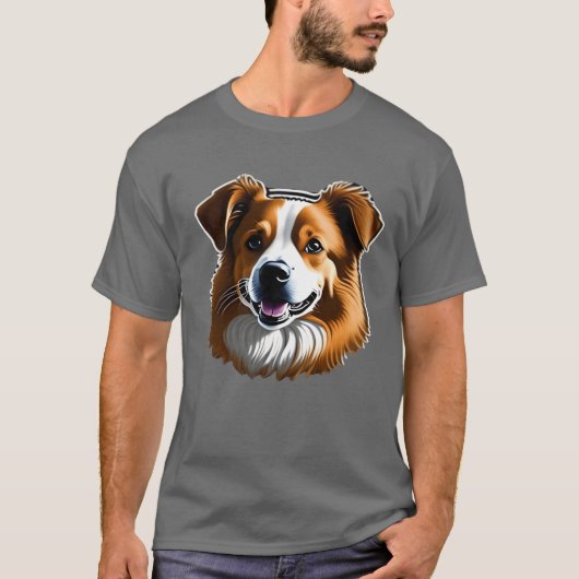 犬の犬の壁のステッカー印刷可能な犬 Tシャツ (正面)