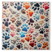 犬の犬の犬の犬の壁画の情熱とプリント タイル (正面)