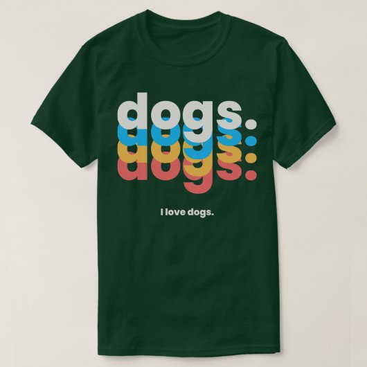 犬の犬の犬私は犬を愛するおもしろい犬 Tシャツ (デザイン正面)