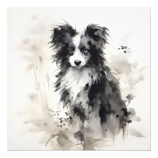 犬の犬の絵を描インク フォトプリント            (正面)
