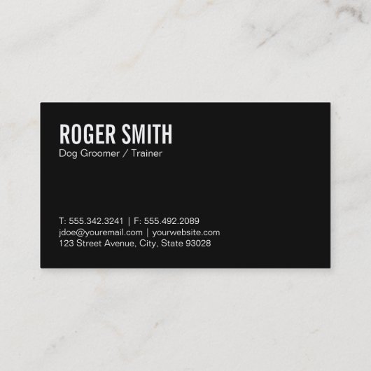 犬の犬養老学校 名刺 (裏面)