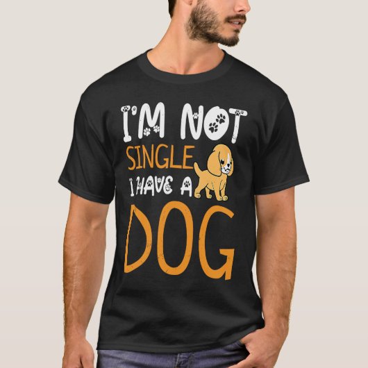 犬の独身の犬のオーナー犬は飼っていない Tシャツ (正面)