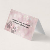 犬の猫のハートロゴ |はさみ |《写真》ぼけ味 名刺 (裏面)