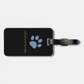 犬の猫のパットプリントパーソナライズされた ラゲッジタグ (裏面横)