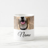 犬の猫の写真を追加ペット名cuカスタムパーソナライズされた コーヒーマグカップ (中央)