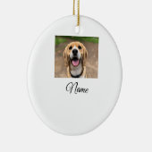 犬の猫の写真を追加ペット名cuカスタムパーソナライズされた セラミックオーナメント (右)