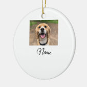 犬の猫の写真を追加ペット名cuカスタムパーソナライズされた セラミックオーナメント (左)