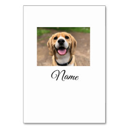 犬の猫の写真を追加ペット名cuカスタムパーソナライズされた テーブルナンバー