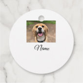 犬の猫の写真を追加ペット名cuカスタムパーソナライズされた フェイバータグ (裏面)