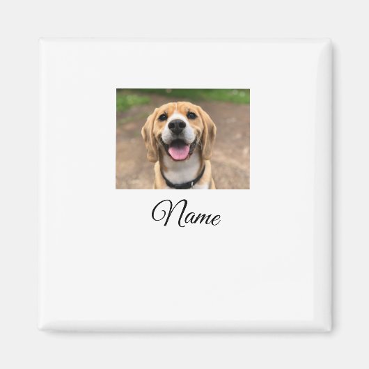 犬の猫の写真を追加ペット名cuカスタムパーソナライズされた マグネット (正面)
