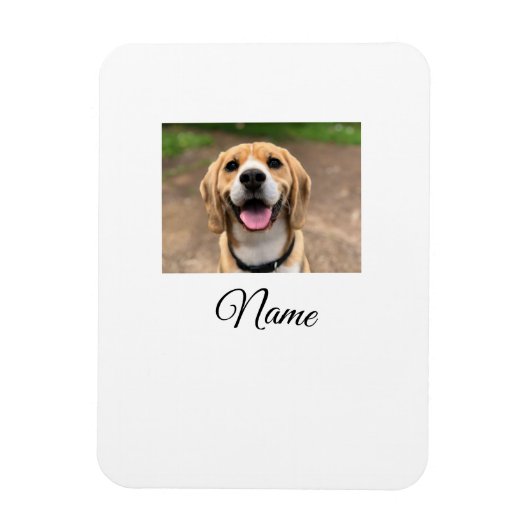 犬の猫の写真を追加ペット名cuカスタムパーソナライズされた マグネット (縦)