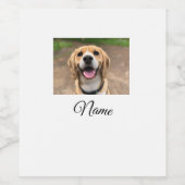 犬の猫の写真を追加ペット名cuカスタムパーソナライズされた ワインラベル (シングルラベル)