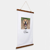 犬の猫の写真を追加ペット名cuカスタムパーソナライズされた 吊り下げ型タペストリー (傾斜あり)