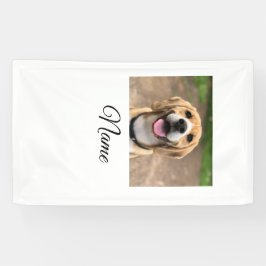 犬の猫の写真を追加ペット名cuカスタムパーソナライズされた 横断幕