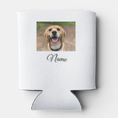 犬の猫の写真を追加ペット名cuカスタムパーソナライズされた 缶クーラー (裏面)