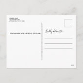 犬の猫の子猫ペットのビジネスのクリスマス シーズンポストカード (裏面)