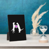 犬の猫愛 フォトプラーク (側面)